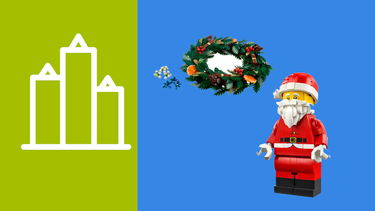 Decoración navideña Lego: sets para el árbol, la mesa, la pared y la repisa