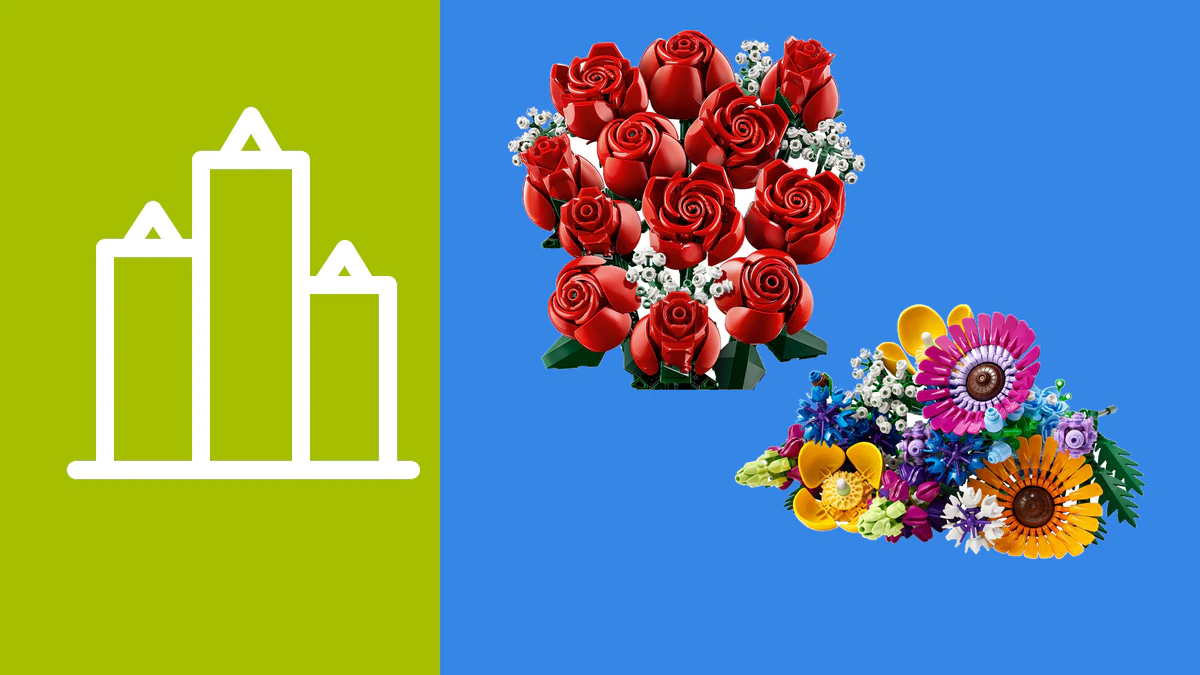 Vase for Lego flowers: the right height and opening for every bouquet