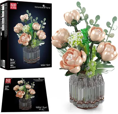 Mould King White Roses 24109