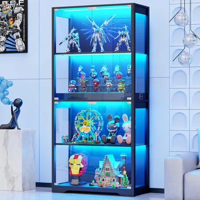 BROTTAR display cabinet with glass doors