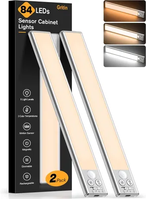 Gritin rechargeable LED light bars (2-pack)