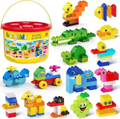 Lot burgkidz de 135 grandes briques pour construire 15 animaux
