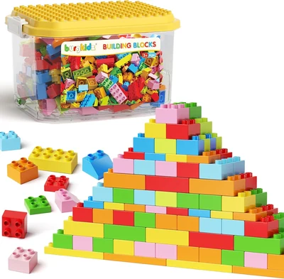 Boîte burgkidz de 150 grandes briques pour chiffres et lettres