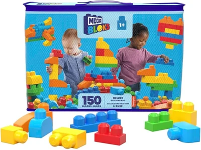 MEGA BLOKS Deluxe Bausteinetasche mit 150 bunten Teilen