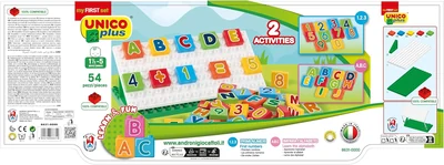 UNICO Plus 8631 letters-and-numbers learning case with 54 pieces