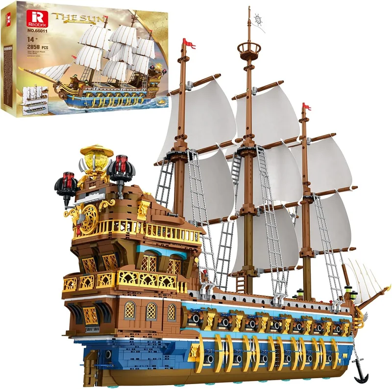 Reobrix 66011 Royal Pirate Ship, modèle de bateau pirate de 2 858 pièces