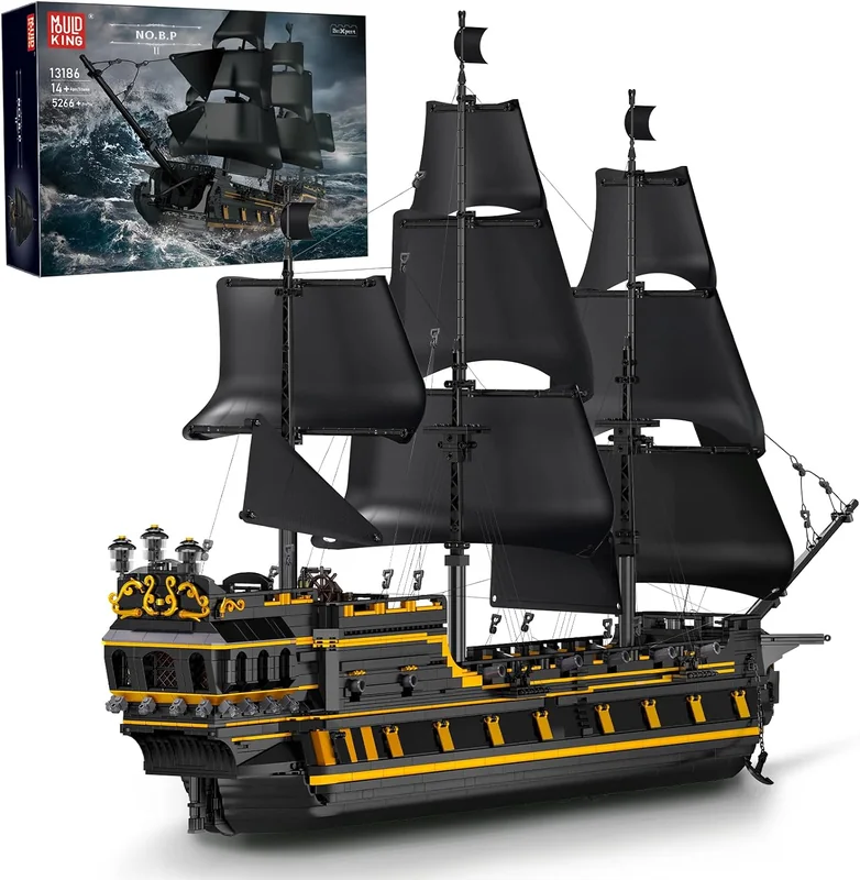 Mould King 13186 Black Pearl, bateau pirate en briques de 5 266 pièces