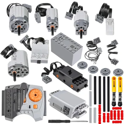 Kit moteur Power Functions 36 pièces avec moteurs, boîtiers à piles, récepteur et télécommande