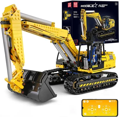 Mould King 13112 remote-control excavator building set