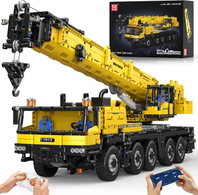 Set de construcción Mould King 17073, camión grúa motorizado