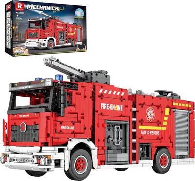 Reobrix 22008 remote-control fire ladder truck building set with retail box